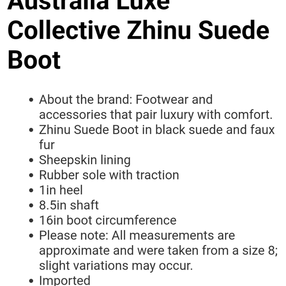 Australia Luxe Collective Zhinu Boots Size 8 - Picture 6 of 6